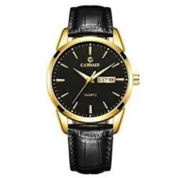 Brown Leather Date Display Time Watch For Men 